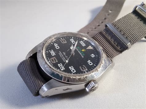 rolex air king 14000 nato strap|rolex air king rubber.